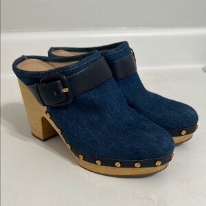Veronica Bear Denim Clogs- size 9M